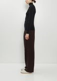 Ribbed Wool High Neck Jumper