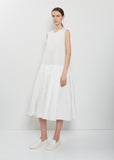 Technical Cotton Sleeveless Dress — Meringue