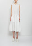 Technical Cotton Sleeveless Dress — Meringue
