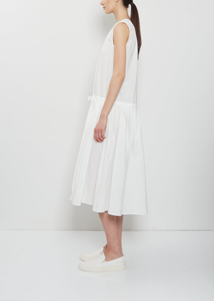 Technical Cotton Sleeveless Dress — Meringue