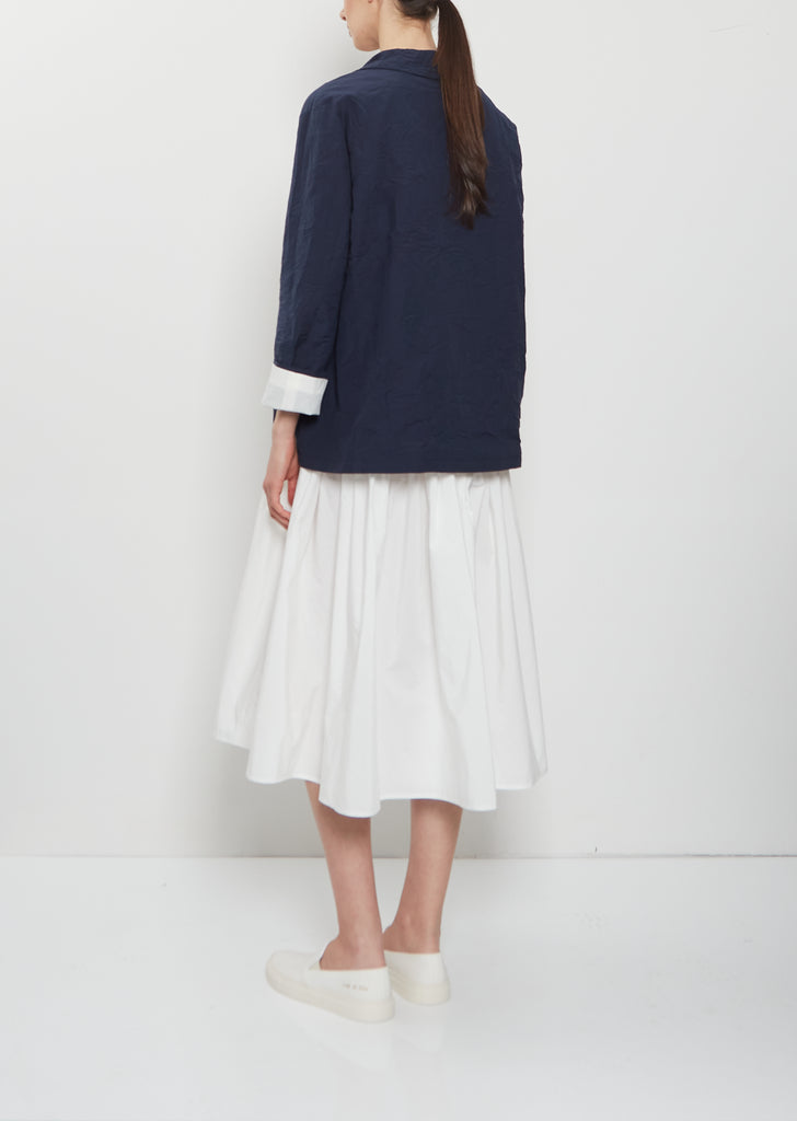 Open Front Crinkled Cotton Jacket