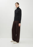 Ribbed Wool High Neck Jumper