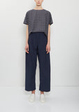 Technical Cotton Straight Trousers