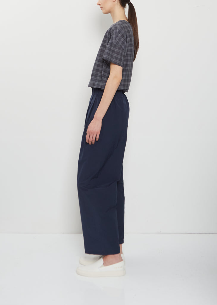 Technical Cotton Straight Trousers