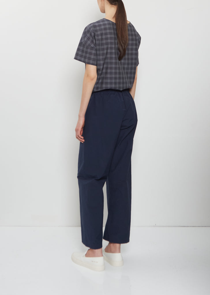 Technical Cotton Straight Trousers