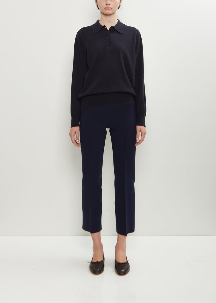 Stretch Cotton Geo Louis Pant — Navy