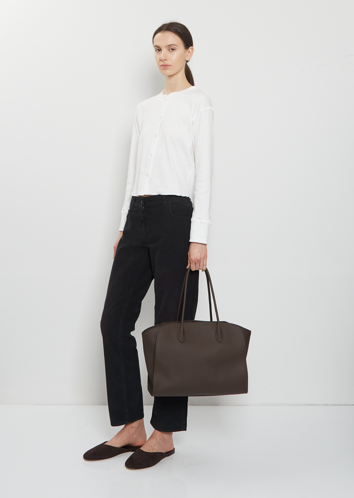 Marlo 14 Grained Leather Bag — Deep Brown