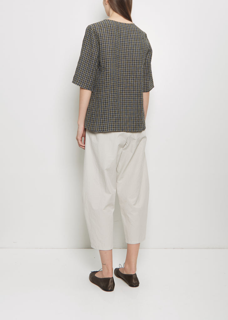Linen Tartan Top