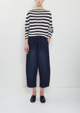Denim Curved Trousers