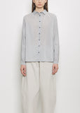 Cotton Silk Pinstripe Shirt