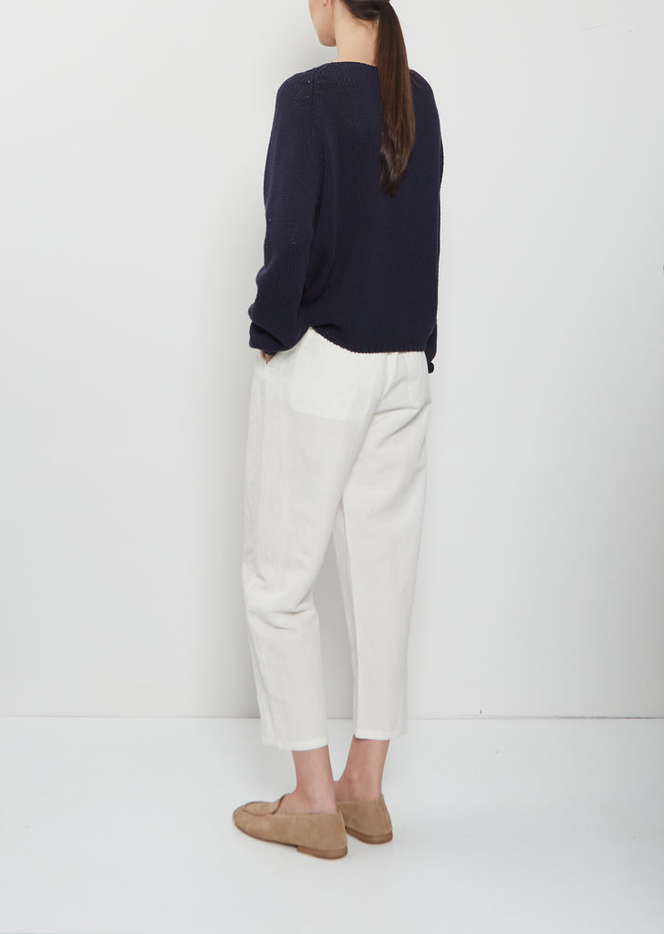 Boat Neck Silk Sweater — Abyss