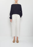 Linen Tapered Trousers — Meringue