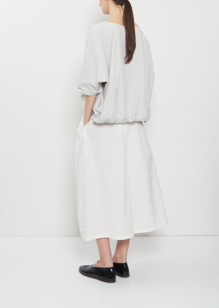 Contrasting Lining Cotton Top — Meringue