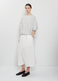 Technical Cotton Wide Trousers — Meringue