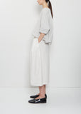 Technical Cotton Wide Cropped Trousers