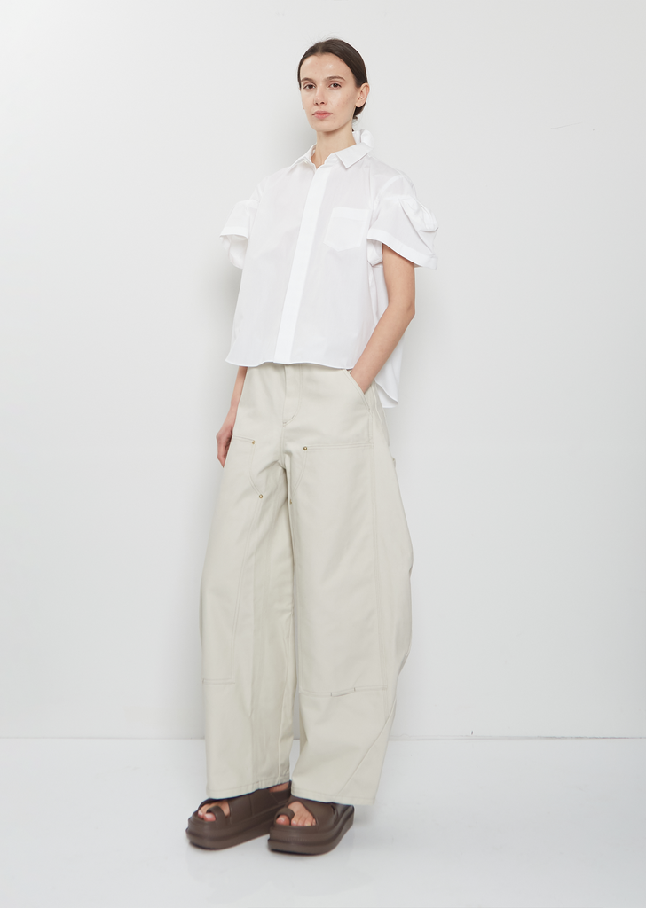 Duck Cotton Canvas Pants — Ivory