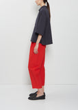 Linen Tapered Trousers — Pomegranate