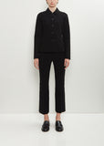 Stretch Cotton Geo Kick Pant — Black