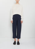 Linen Tapered Trousers — Abyss