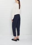 Linen Tapered Trousers — Abyss