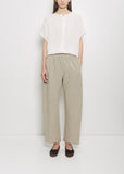 Linen Wide Pull On Pant — Ecru