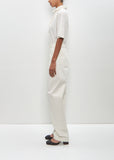 Cotton Five Pocket Twisted Pants — Creamy White