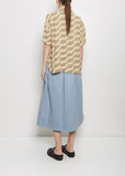 Julie Open Collar Blouse — Brown