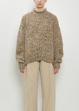 Hand-Knit Alpaca Merino Wool Sweater — Tobacco Paint