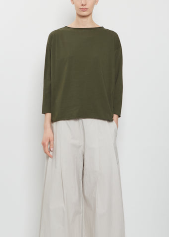 Lolita Stretch Cotton Jersey Top — Olive