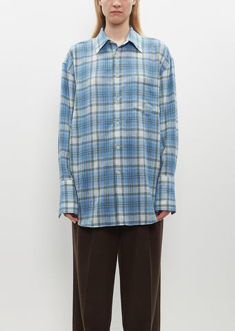 Airy Wool Check Shirt