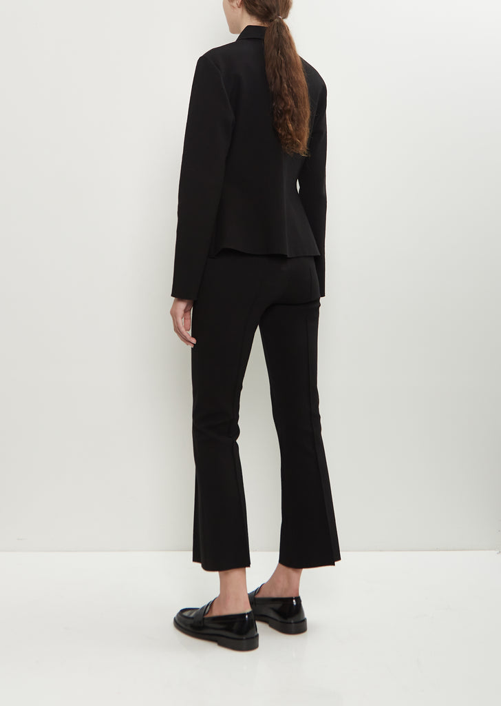 Stretch Cotton Geo Kick Pant — Black
