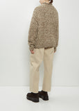 Hand-Knit Alpaca Merino Wool Sweater — Tobacco Paint