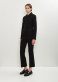 Stretch Cotton Geo Kick Pant — Black