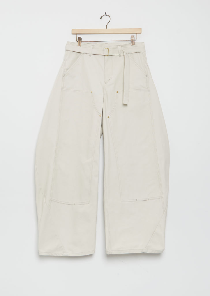 Duck Cotton Canvas Pants — Ivory