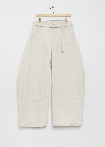 Duck Cotton Canvas Pants — Ivory