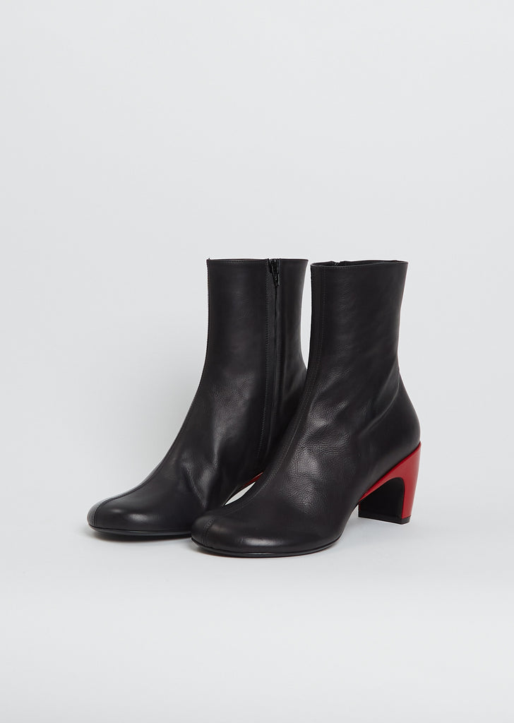 Heeled Leather Boot