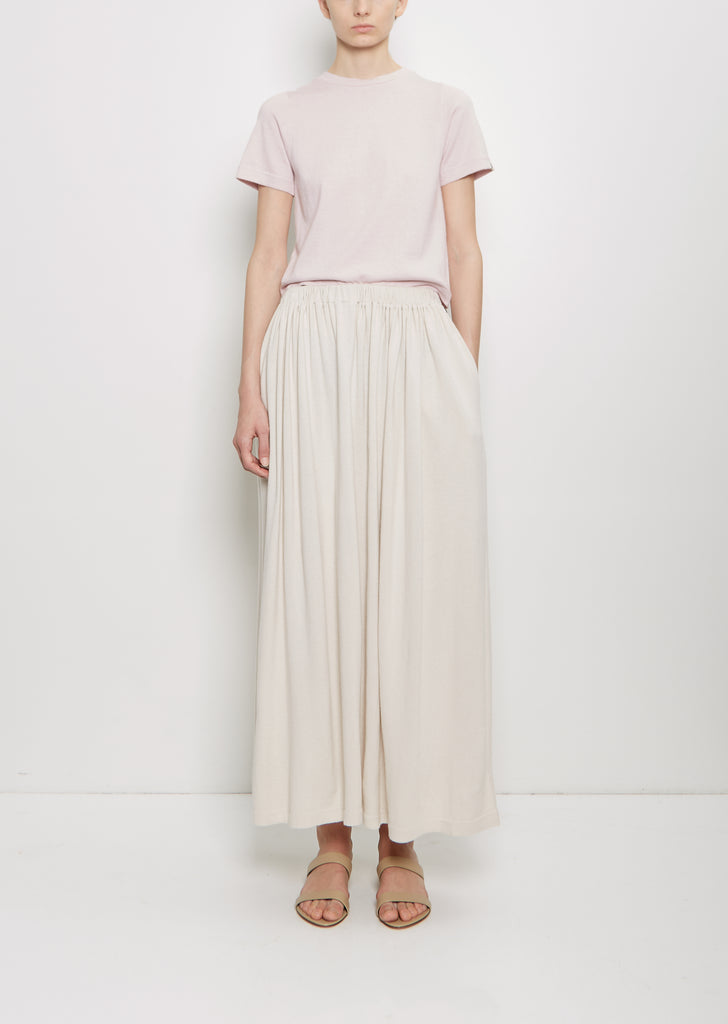 n°403 Mary Cotton Cashmere Skirt — Chalk
