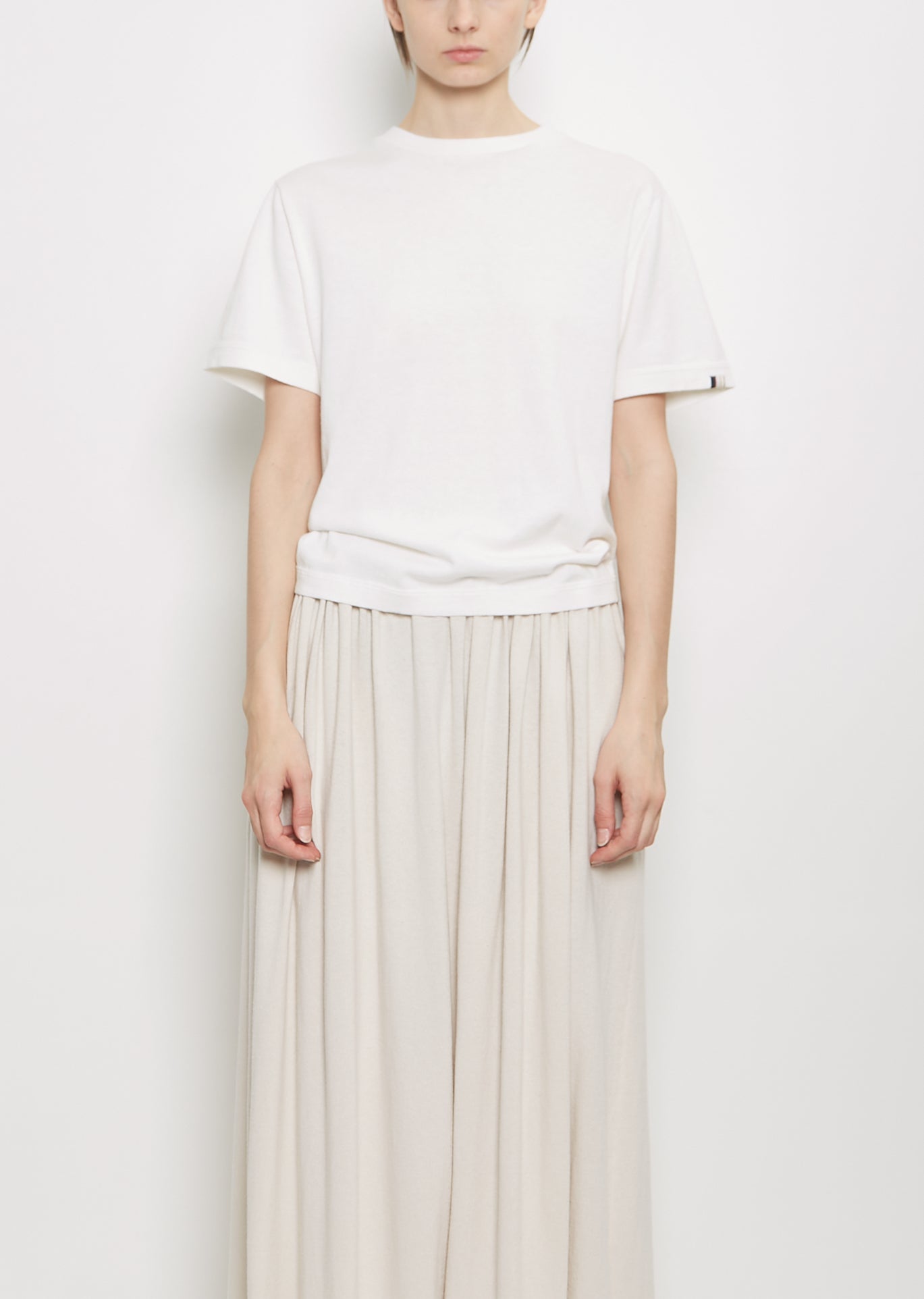 n°268 Cuba Cotton Cashmere Top — Snow – La Garçonne n°268 Cuba Cotton Cashmere Top — Snow – La Garçonne