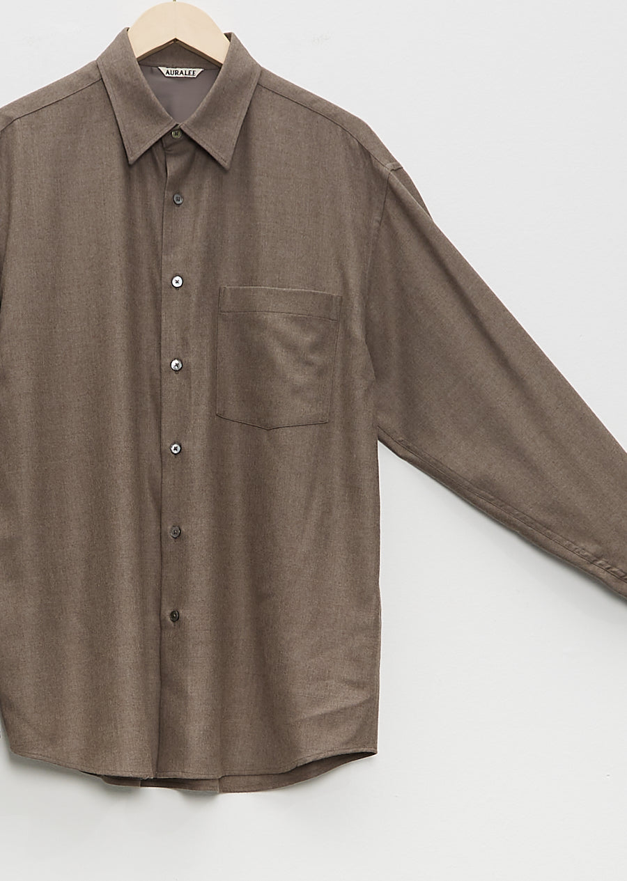 Super Light Wool Shirt - 3 / Top Brown