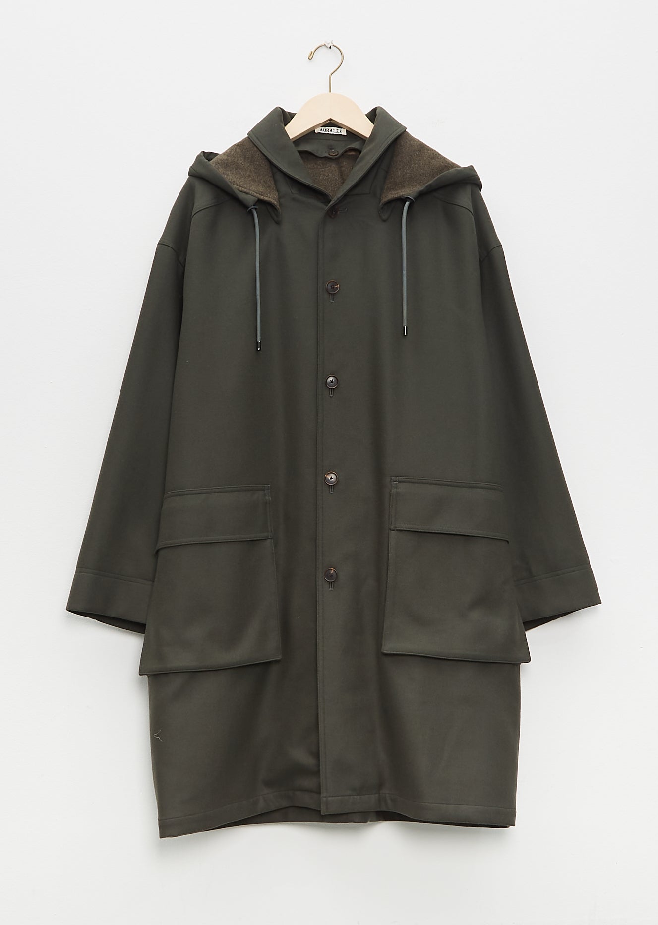 AURALEE/WOOL RIGHT MELTON HOODED COATサイズ１