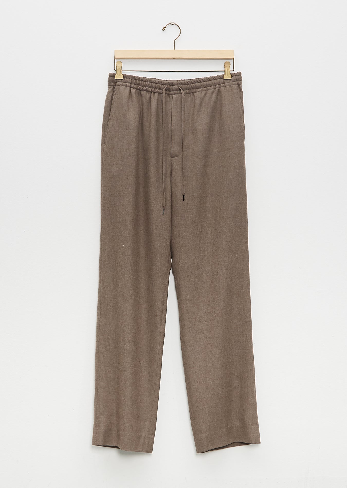 Super Light Wool Easy Slacks — Top Brown - 3 / Top Brown