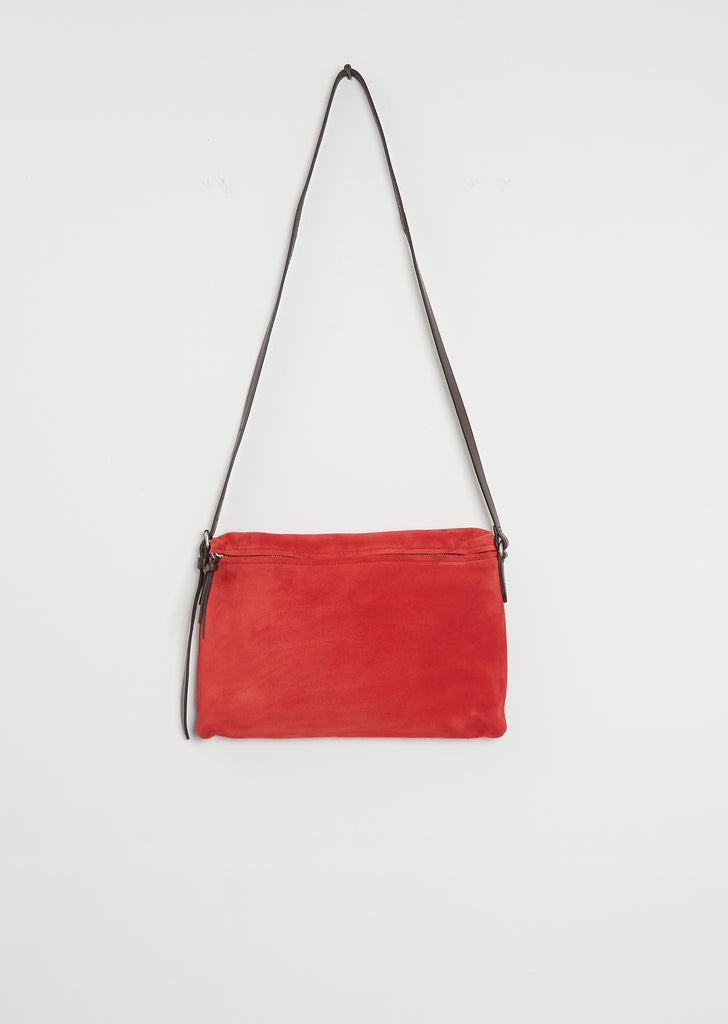 Art Suede Bag — Red