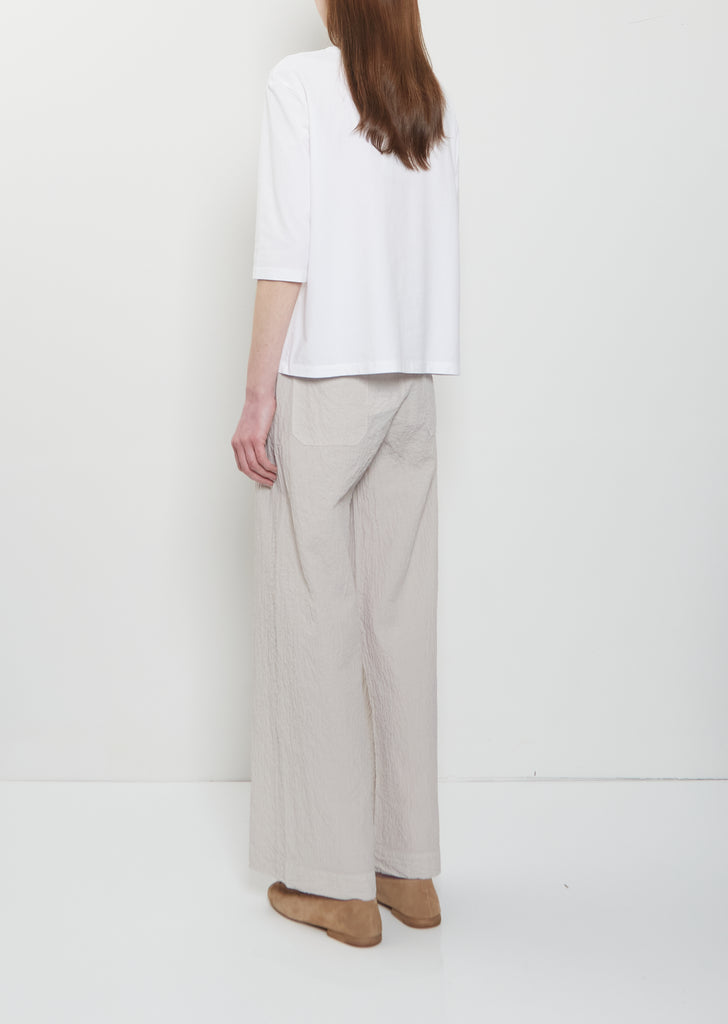 Teresa Stretch Cotton Opera Tee — White