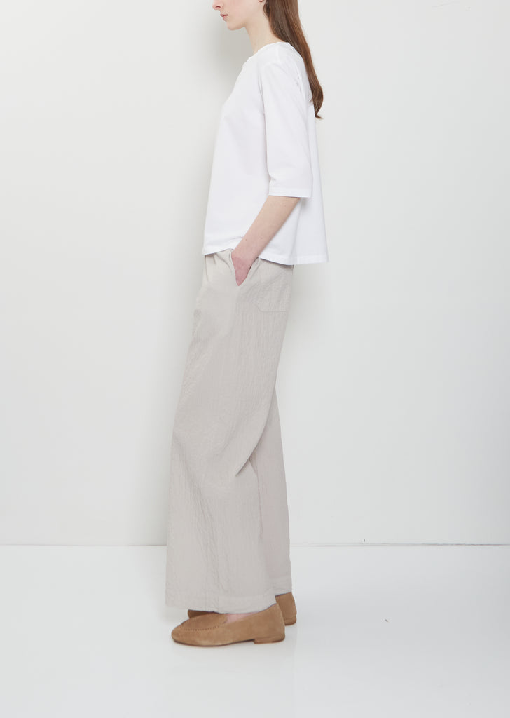 Teresa Stretch Cotton Opera Tee — White