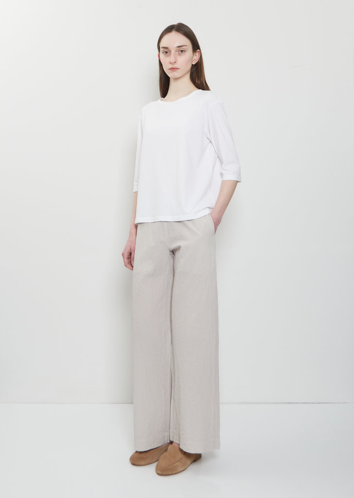 Teresa Stretch Cotton Opera Tee — White