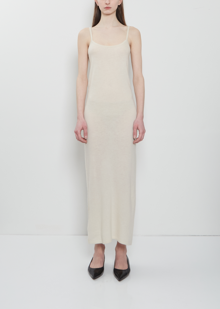 Long Camisole Dress Mono — Chalk