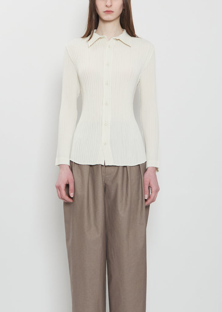 Hatching Pleats Polo