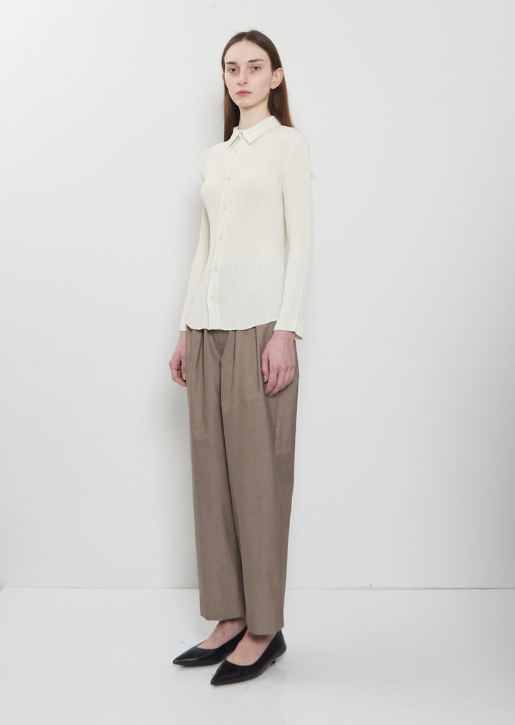 Hatching Pleats Polo