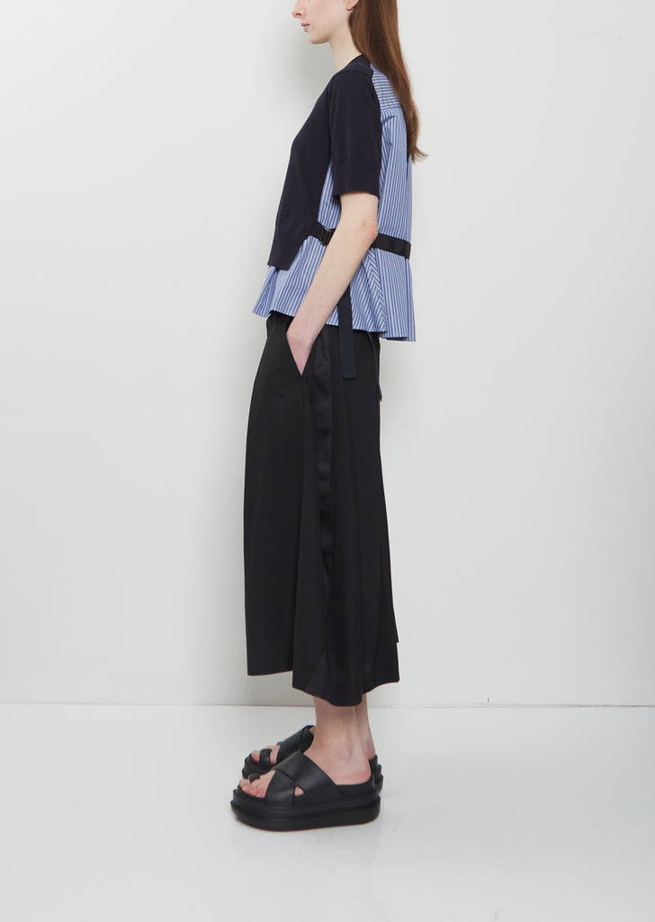 Poplin x Cotton Knit Pullover