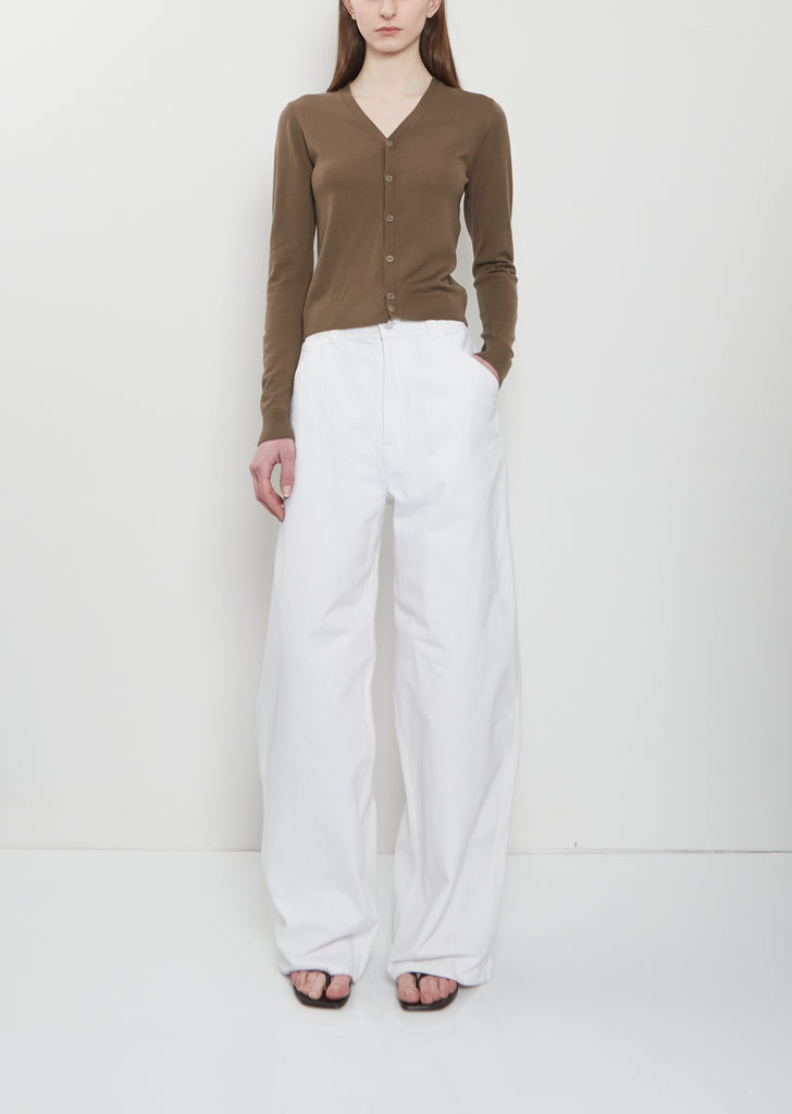 Large Curved Cotton Pants